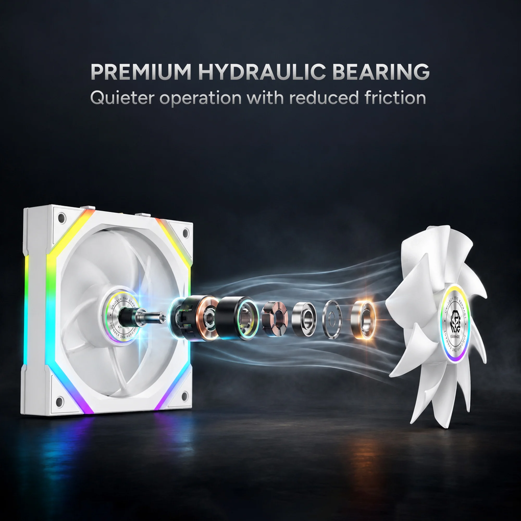 Karnage Ignite ARGB Case Fan - White - View 4